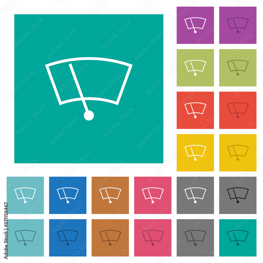 Windshield wiper square flat multi colored icons Windshield wiper square flat multi colored icons