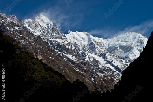 View of Langtang Himal Mountain range of Nepal