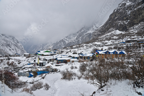 Village in Langtang Valley, Nepal
