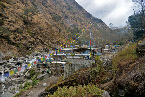 Village of Bamboo in the Langtang Valley, Nepal