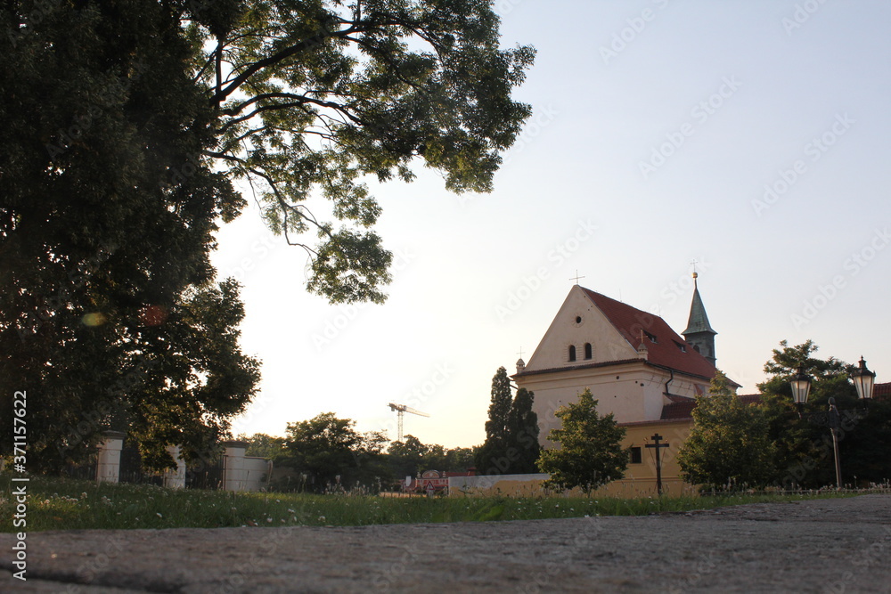 Fototapeta premium Peaceful rural area a in cesky krumlov