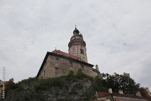 A peaceful old historical brick building a in cesky krumlov