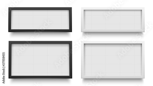 Lightbox signs. Advertising light box template, banner promotion isolated for advertisement. Vector illustration