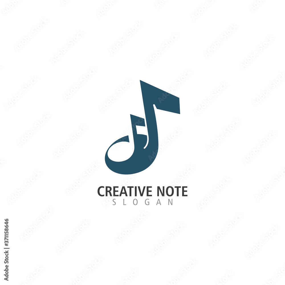 Music note logo design inspiration creative template icon vector Music note logo design inspiration creative template icon vector