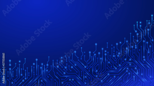 Circuit board technology. Futuristic motherboard microchip digital technology electronic scheme lines vector background. Illustration component system, microchip equipment, scheme circuit