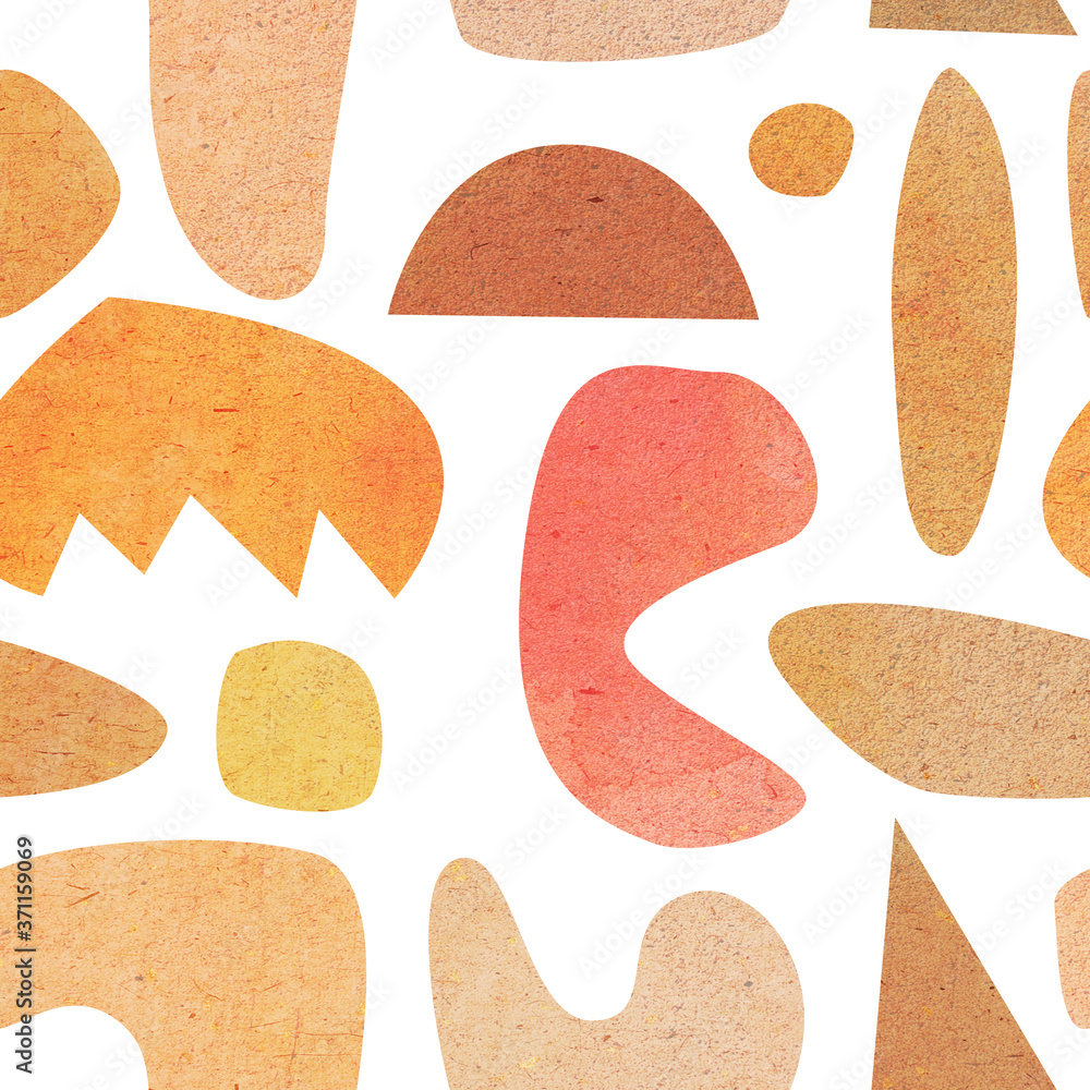 seamless pattern with abstract shapes. mid century modern style seamless pattern with abstract shapes. mid century modern style