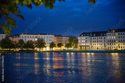 The lakes at Copenhagen by Night photo