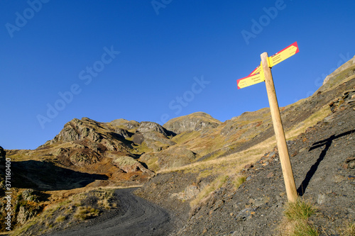 Des Calhaus path, Aran , Lleida, Pyrenean mountain range,  Catalonia , Spain, europe photo