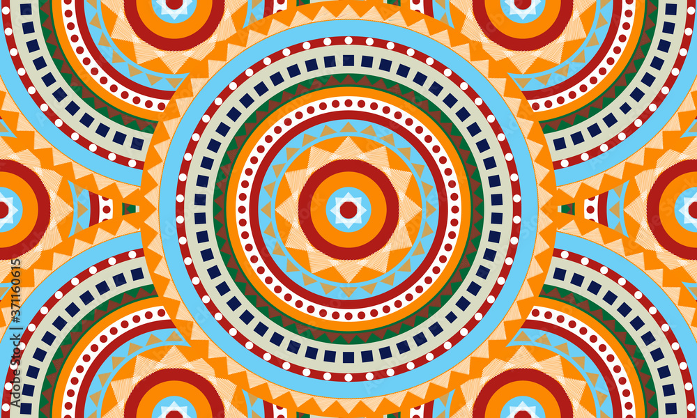 © 8H - Abstract circle pattern, seamless pattern