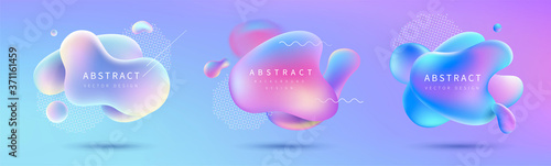 Futuristic fluid banner design