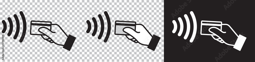 PAIEMENT SANS CONTACT NOIR ET BLANC
