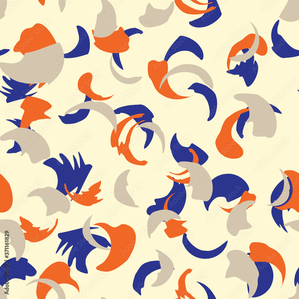 Fototapeta premium Abstract confetti background. Seamless terrazzo pattern.