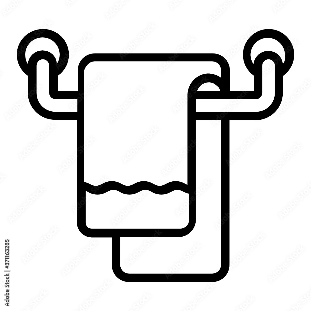 Hanging Towel Concept, Hand Bathroom Interior Vector Icon Design, Laundry and Dry Cleaning symbols on white background Hanging Towel Concept, Hand Bathroom Interior Vector Icon Design, Laundry and Dry Cleaning symbols on white background