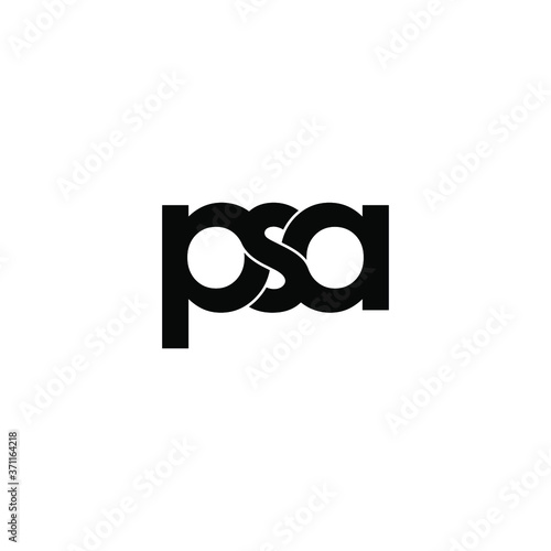 psa letter original monogram logo design