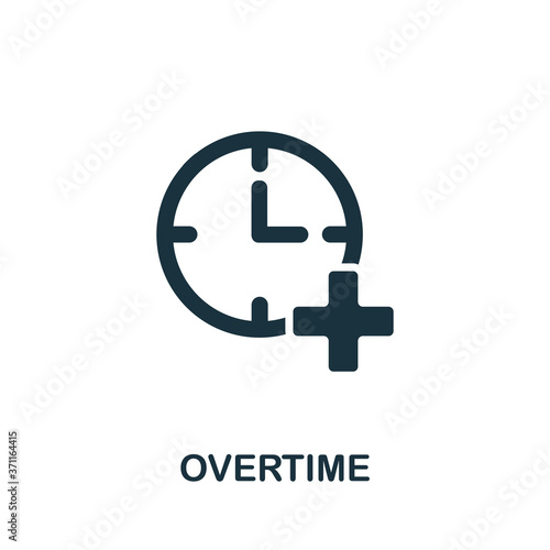 Overtime icon. Simple element from time management collection. Creative Overtime icon for web design, templates, infographics and more