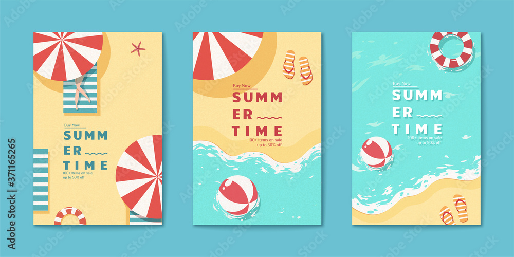 custom made wallpaper toronto digitalSummer time beach flyer set