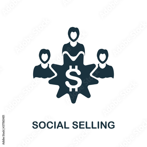 Social Selling icon. Simple element from social media collection. Creative Social Selling icon for web design, templates, infographics and more