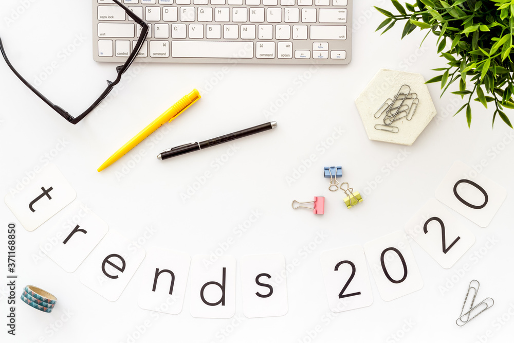 Network online internet social media trends concept with laptop. Top view Network online internet social media trends concept with laptop. Top view