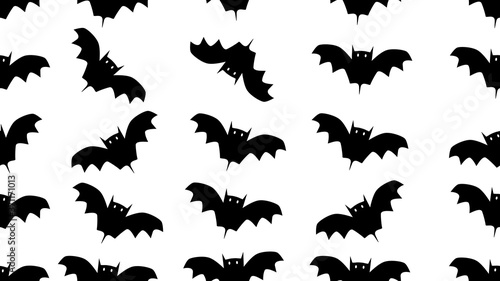 seamless bat Halloween on white background , illustration concept