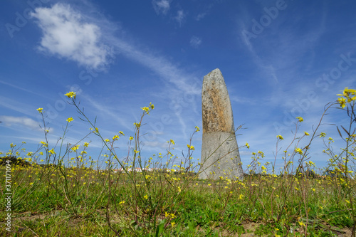 menhir de Bulhoa ,  proximo a Monsaraz, Telheiro, Alentejo, , Portugal photo