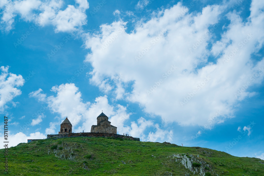 Gergeti Church, Kazbegi Reserve, Georgian Military Highway, Mtskheta-Mtianeti Region, Georgia, Middle East