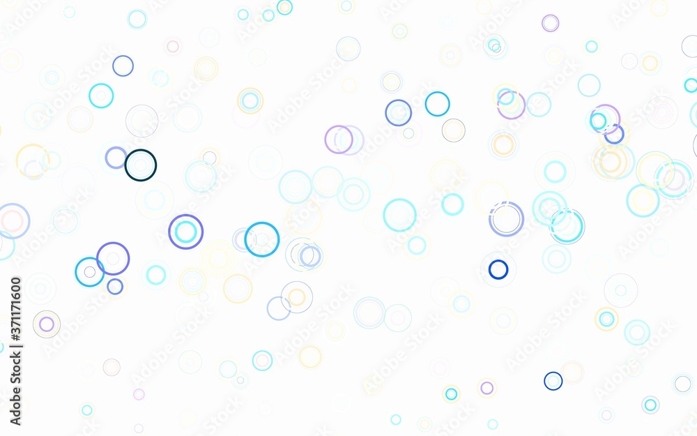 Light Blue, Yellow vector layout with circle shapes.