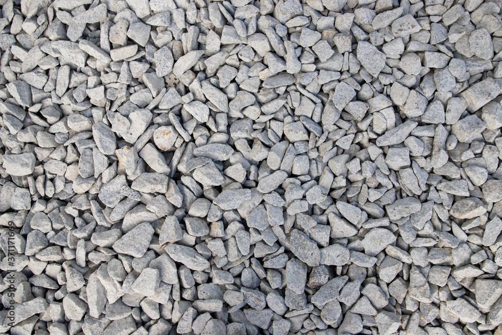 pile of rubble close up. Preparation for the construction of gray rubble pile of rubble close up. Preparation for the construction of gray rubble