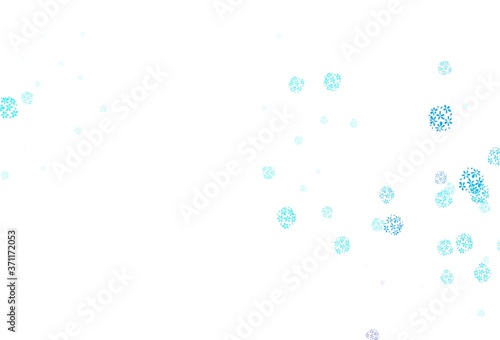 Light Blue, Green vector natural artwork with leaves.
