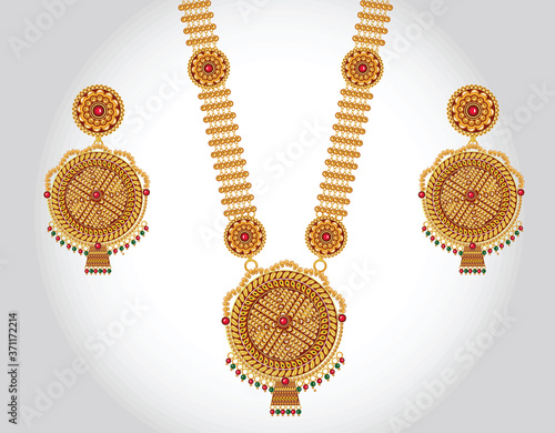 Designer Jewelry necklace set with ear rings