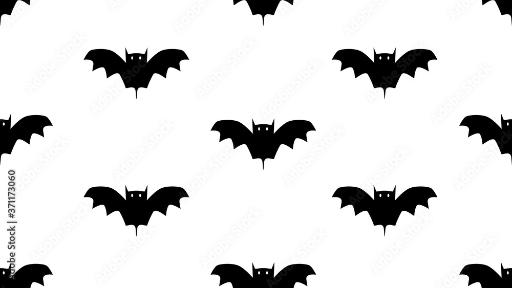 seamless bat Halloween on white background , illustration concept