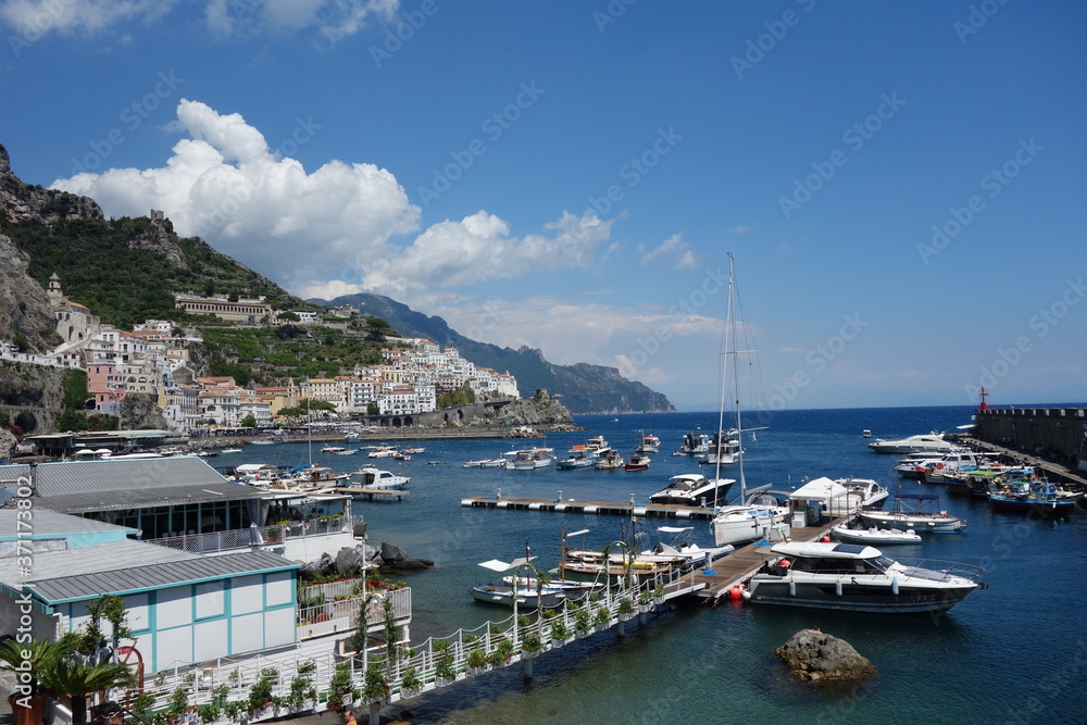 Amalfi town on coast in Campania, Italy