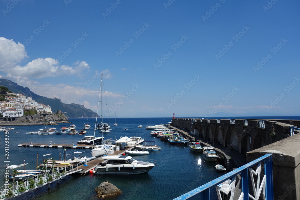 Amalfi town on coast in Campania, Italy