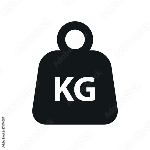 Kilogram icon. Weight unit icon. Kg icon.