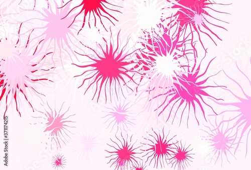 Light Pink vector pattern with random forms.