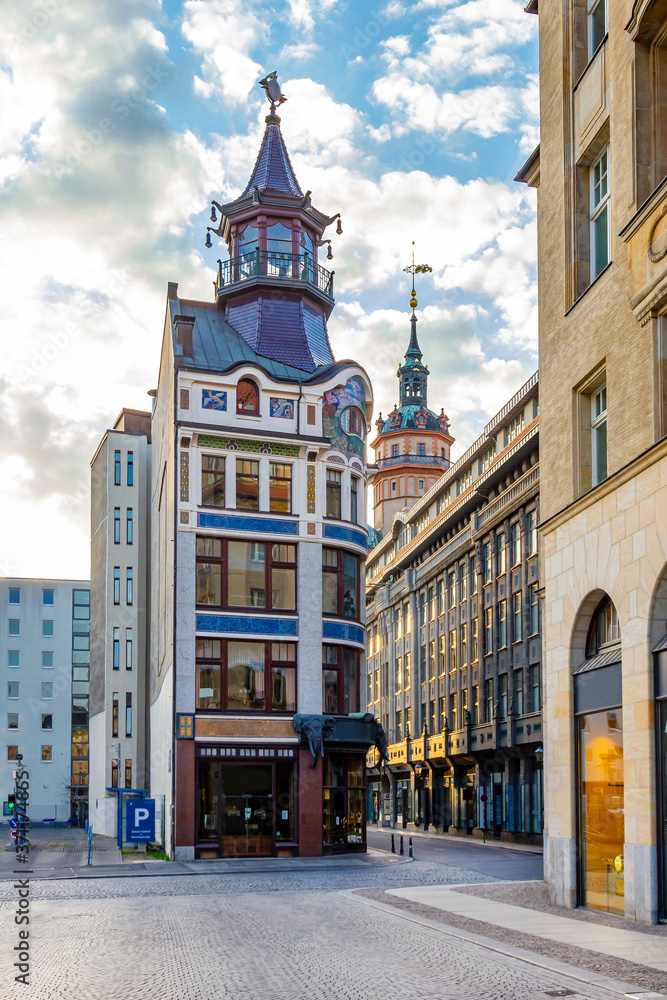 Fototapeta premium Jugendstilhaus in der Leipziger Innenstadt