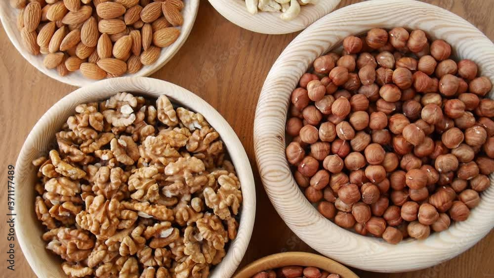 Assorted nuts on the table. Assorted nuts on the table.