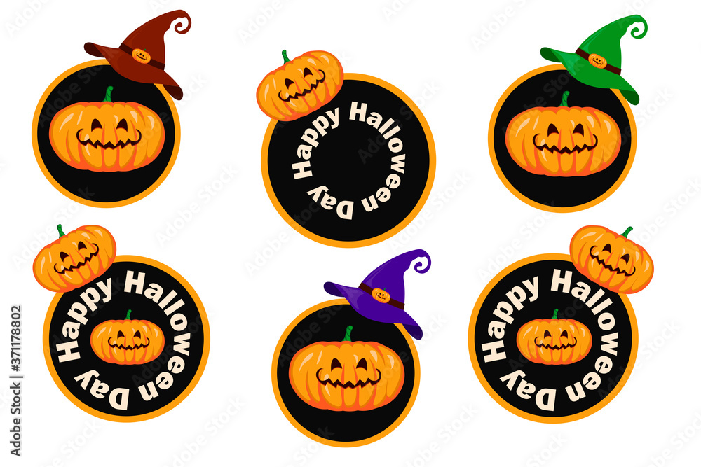 Icons happy halloween day. Vector icons happy halloween day