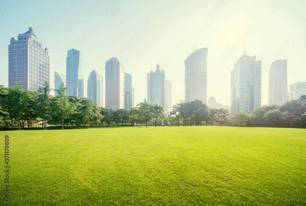park in lujiazui financial centre, Shanghai, China park in lujiazui financial centre, Shanghai, China