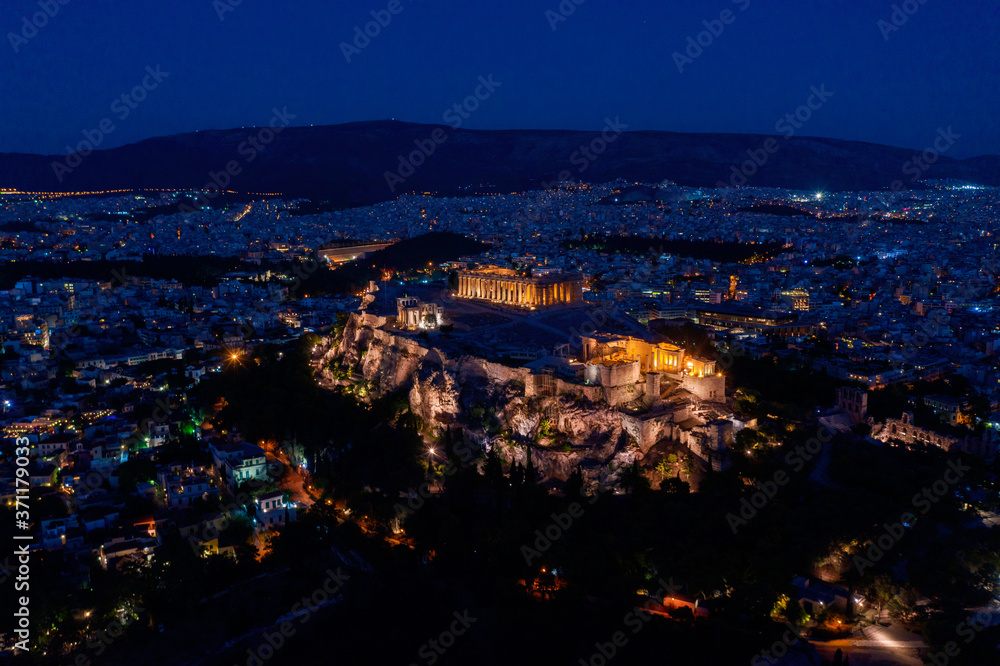 Acropolis of Athens by night