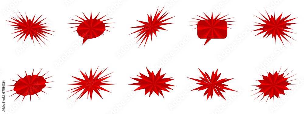set of red paint splashes set of red paint splashes