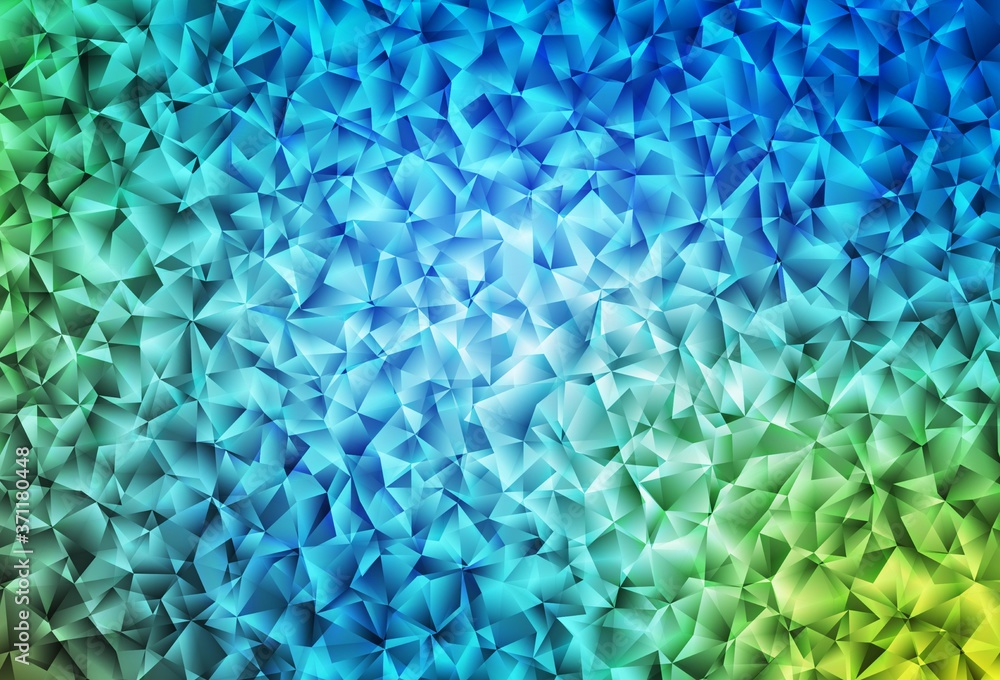 Light Blue, Green vector polygon abstract background. Light Blue, Green vector polygon abstract background.
