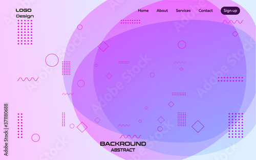 Abstract white pink gradient background with round shapes for website, business card, postcard, advertisement, magazine. minimalism. modern. full color. creative. power. communication
