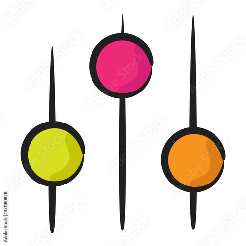 
Music equalizer slots, parameters icon of hand drawn vector design 

