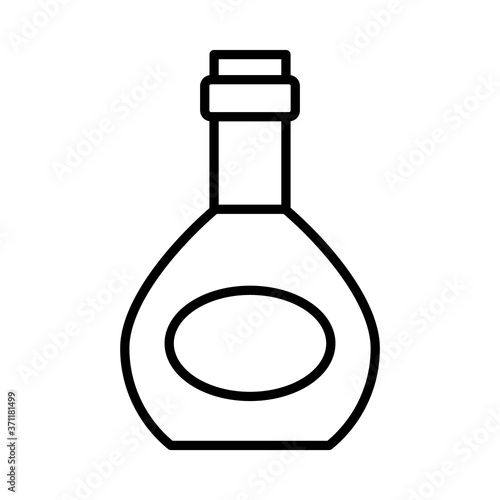 rum bottle icon, line style