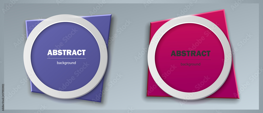 Fototapeta premium set of origami banners, vector illustration