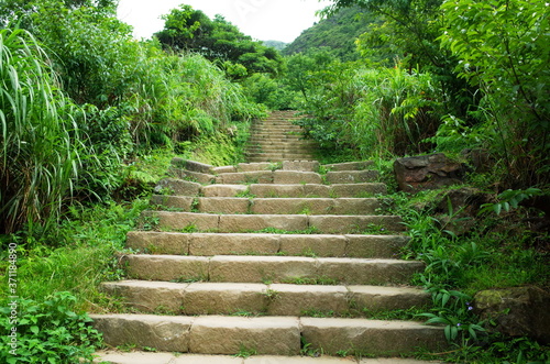 台湾の金瓜石の黄金神社の階段