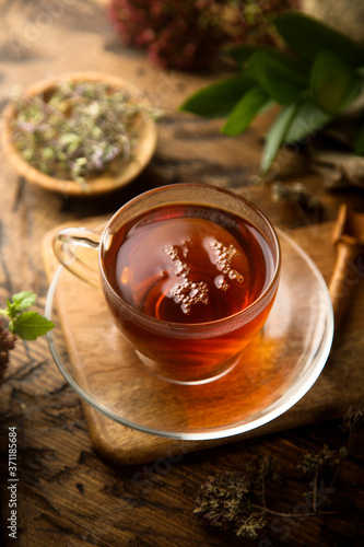 A cup of healthy warming herbal tea