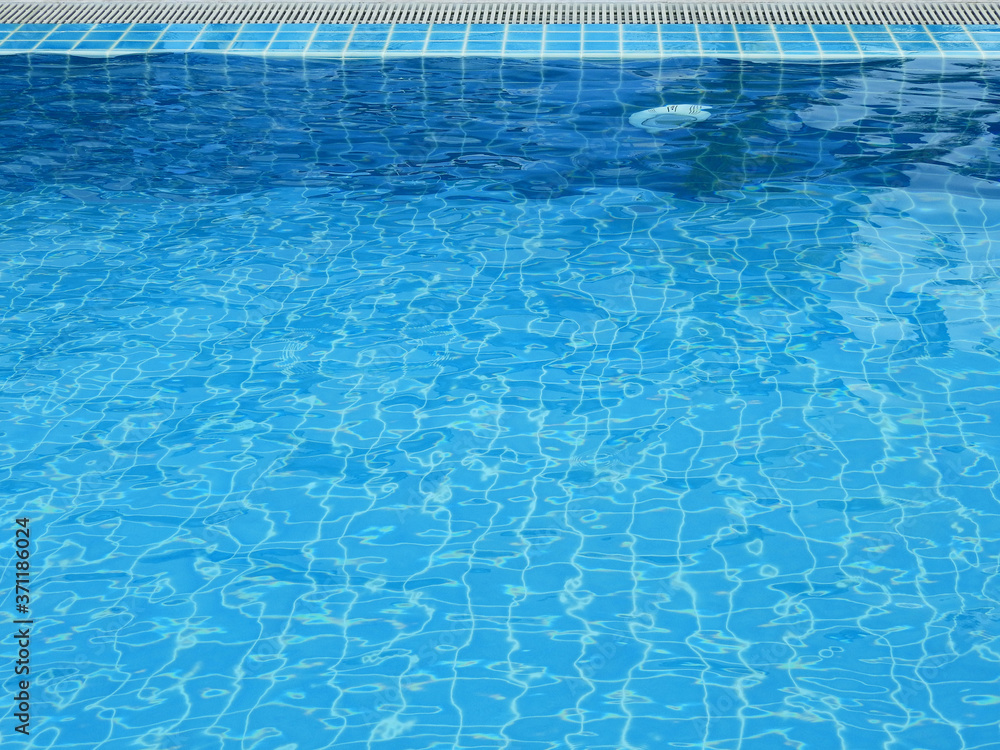 Obraz premium blue swimming pool with water wave