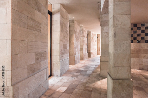 27 May 2010, Magelang, Indonesia: Passageway At Amanjiwo Resort Near Borobudur Temple.