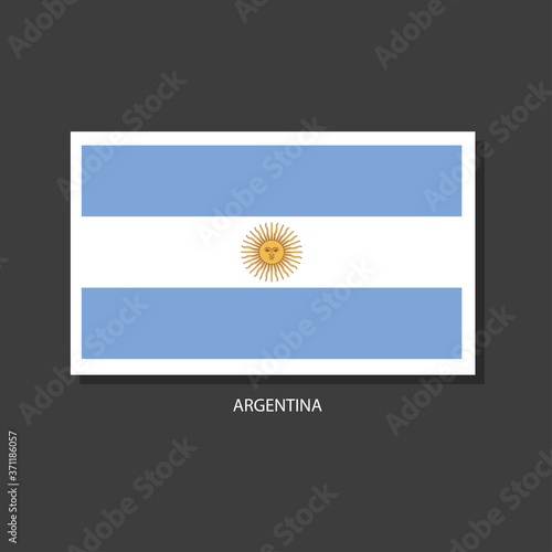 Argentina flag Vector Square Icon